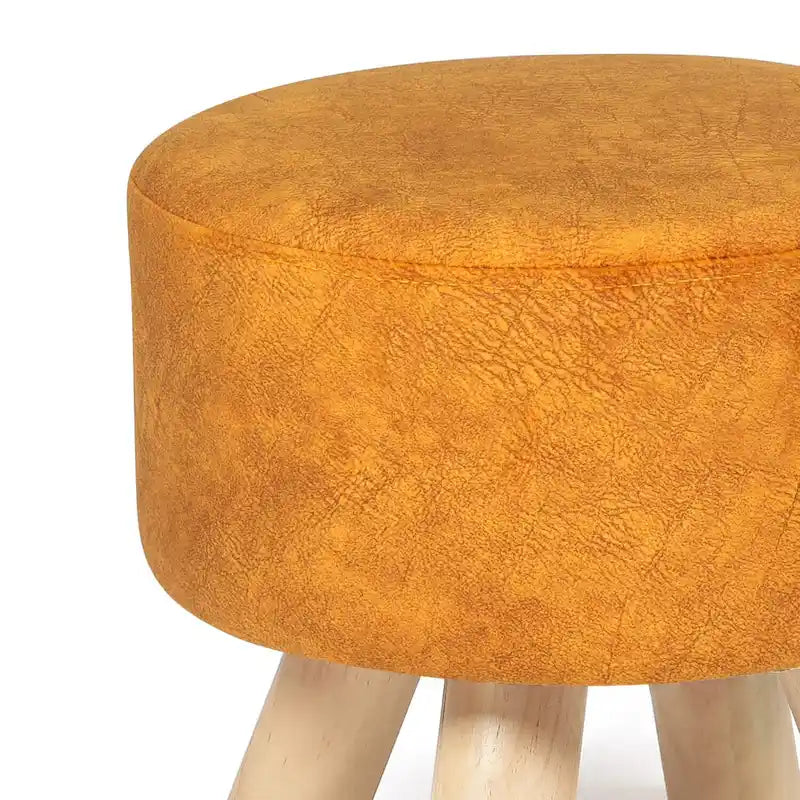Pouf rond en velours (avec patins antidérapants)