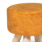 Pouf rond en velours (avec patins antidérapants)
