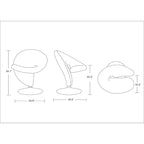 Chrome-Plated Wool-Blend Swivel Lounge Chairs (Set of 2)