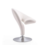 Chrome-Plated Wool-Blend Swivel Lounge Chairs (Set of 2)