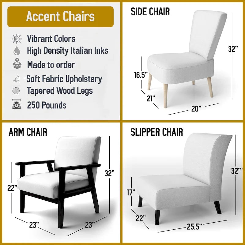 Blue-Yellow Intuitive Imagery Series I — Soft-Upholstered Abstract Decorative Chair / Modern-Style Armchair
