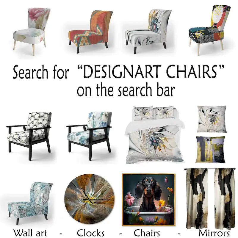 Blue-Yellow Intuitive Imagery Series I — Soft-Upholstered Abstract Decorative Chair / Modern-Style Armchair