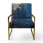 Blue-Yellow Intuitive Imagery Series I — Soft-Upholstered Abstract Decorative Chair / Modern-Style Armchair