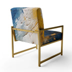 Blue-Yellow Intuitive Imagery Series I — Soft-Upholstered Abstract Decorative Chair / Modern-Style Armchair