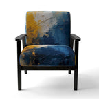 Blue-Yellow Intuitive Imagery Series I — Soft-Upholstered Abstract Decorative Chair / Modern-Style Armchair