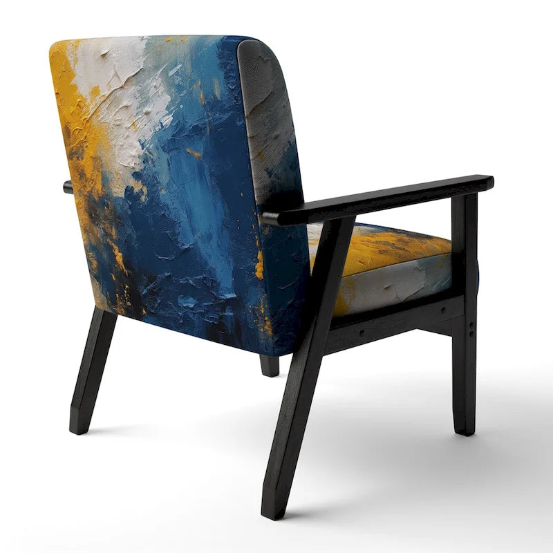 Blue-Yellow Intuitive Imagery Series I — Soft-Upholstered Abstract Decorative Chair / Modern-Style Armchair