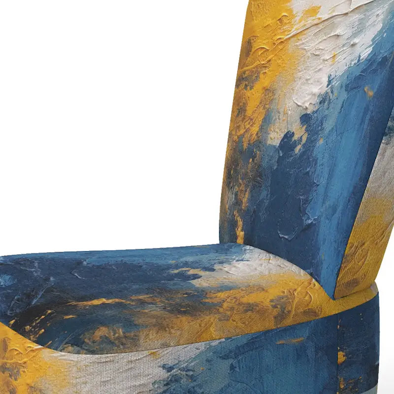 Blue-Yellow Intuitive Imagery Series I — Soft-Upholstered Abstract Decorative Chair / Modern-Style Armchair