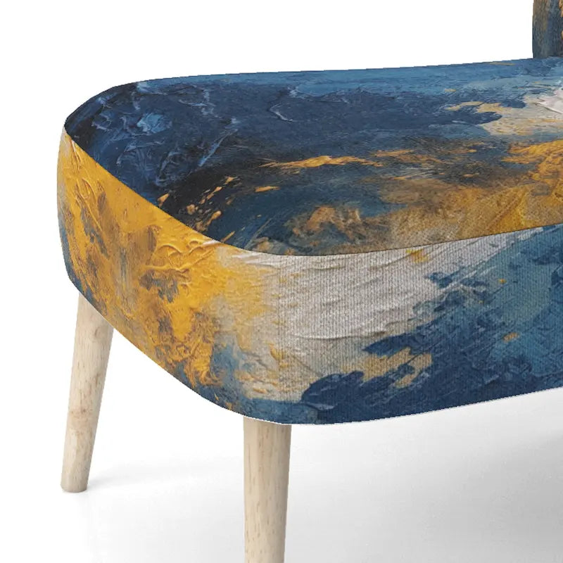 Blue-Yellow Intuitive Imagery Series I — Soft-Upholstered Abstract Decorative Chair / Modern-Style Armchair