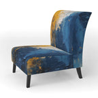Blue-Yellow Intuitive Imagery Series I — Soft-Upholstered Abstract Decorative Chair / Modern-Style Armchair