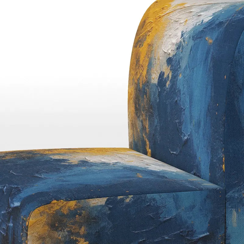 Blue-Yellow Intuitive Imagery Series I — Soft-Upholstered Abstract Decorative Chair / Modern-Style Armchair