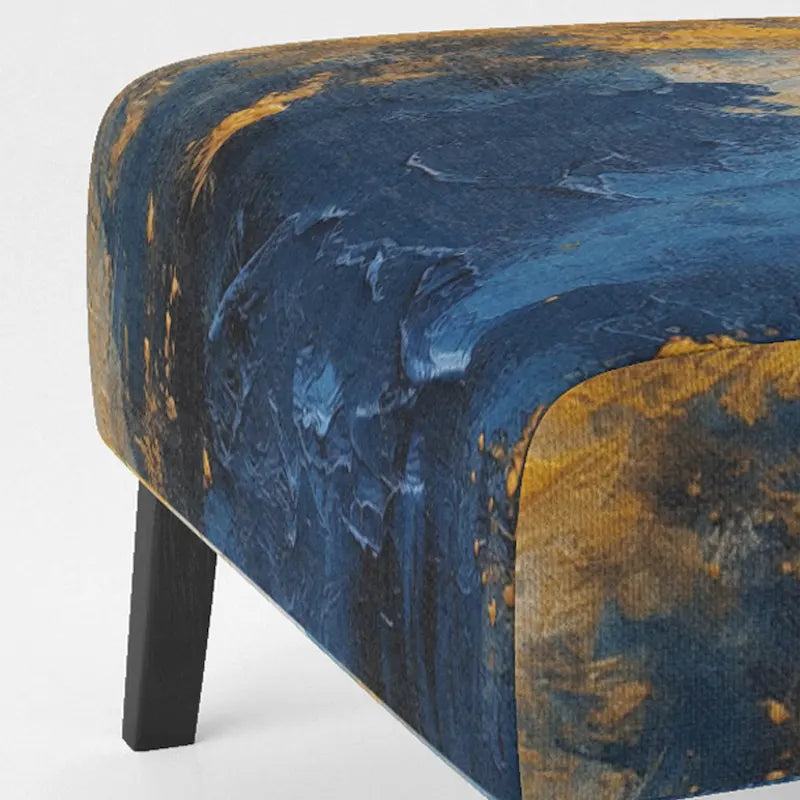 Blue-Yellow Intuitive Imagery Series I — Soft-Upholstered Abstract Decorative Chair / Modern-Style Armchair