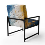 Blue-Yellow Intuitive Imagery Series I — Soft-Upholstered Abstract Decorative Chair / Modern-Style Armchair