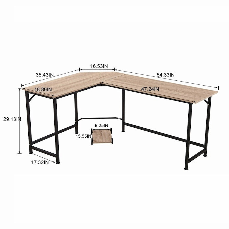 Bureau d'angle gaming en L, MDF 7121