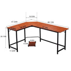 Bureau d'angle gaming en L, MDF 7121