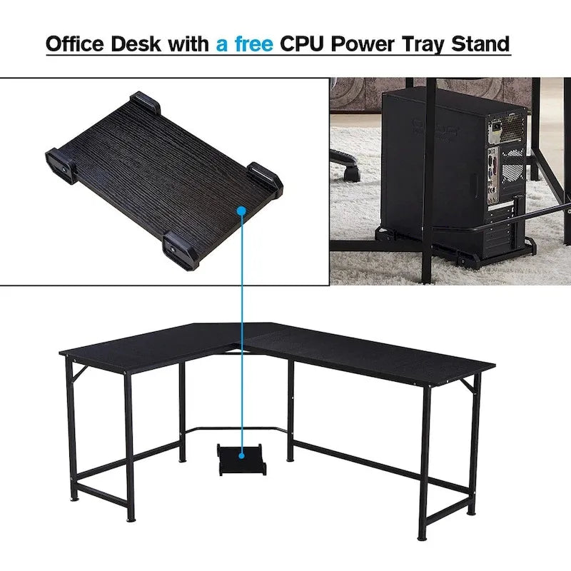 Bureau d'angle gaming en L, MDF 7121