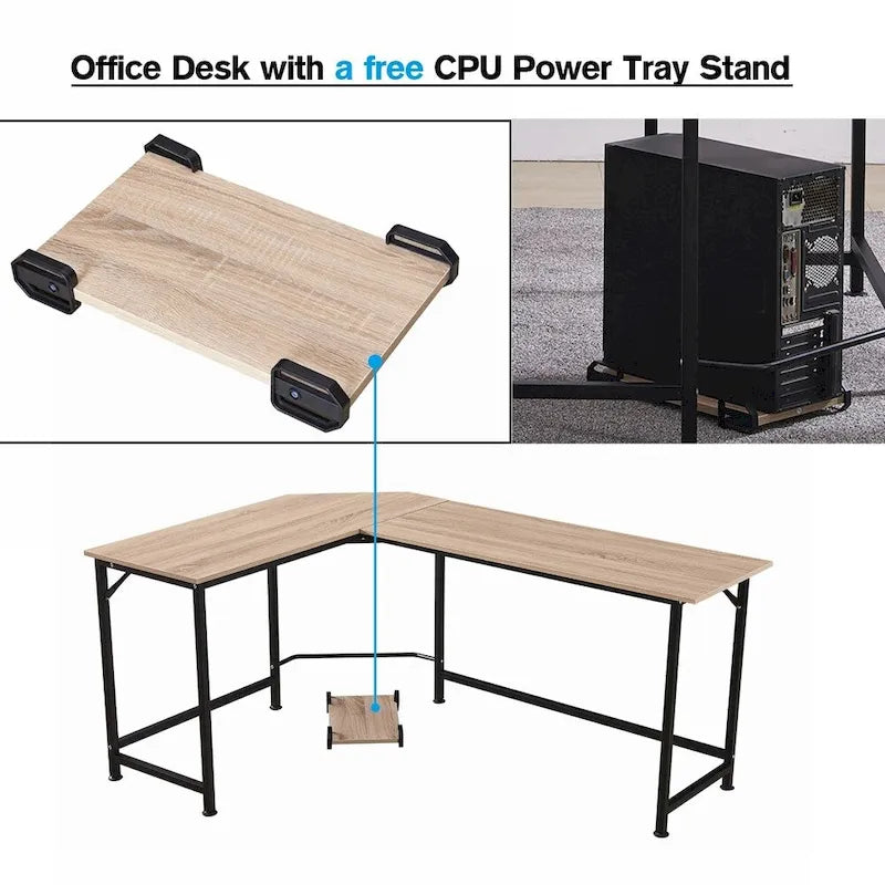 Bureau d'angle gaming en L, MDF 7121