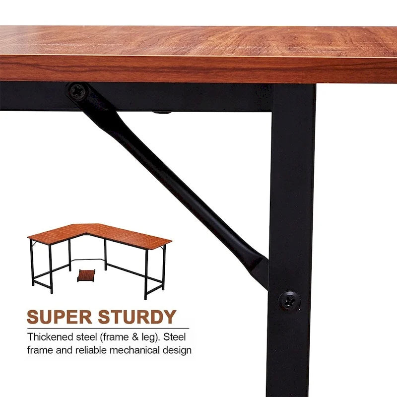 Bureau d'angle gaming en L, MDF 7121