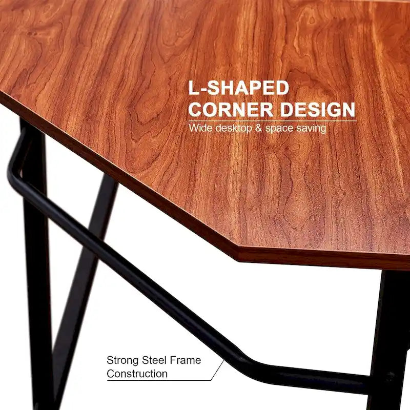 Bureau d'angle gaming en L, MDF 7121