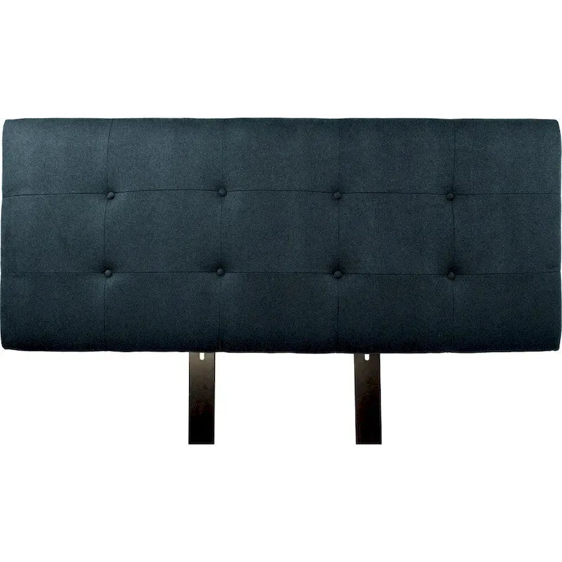 Tête de lit capitonnée en tissu bleu marine