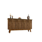 62.99 Meuble d'appoint — Pieds en bois massif, conception à double porte ; Couleurs : blanc crème et cannelle