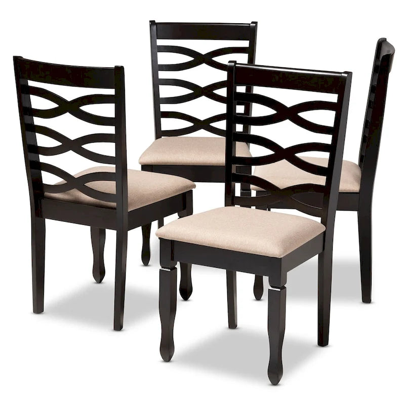Ensemble de 4 chaises de salle à manger modernes et contemporaines