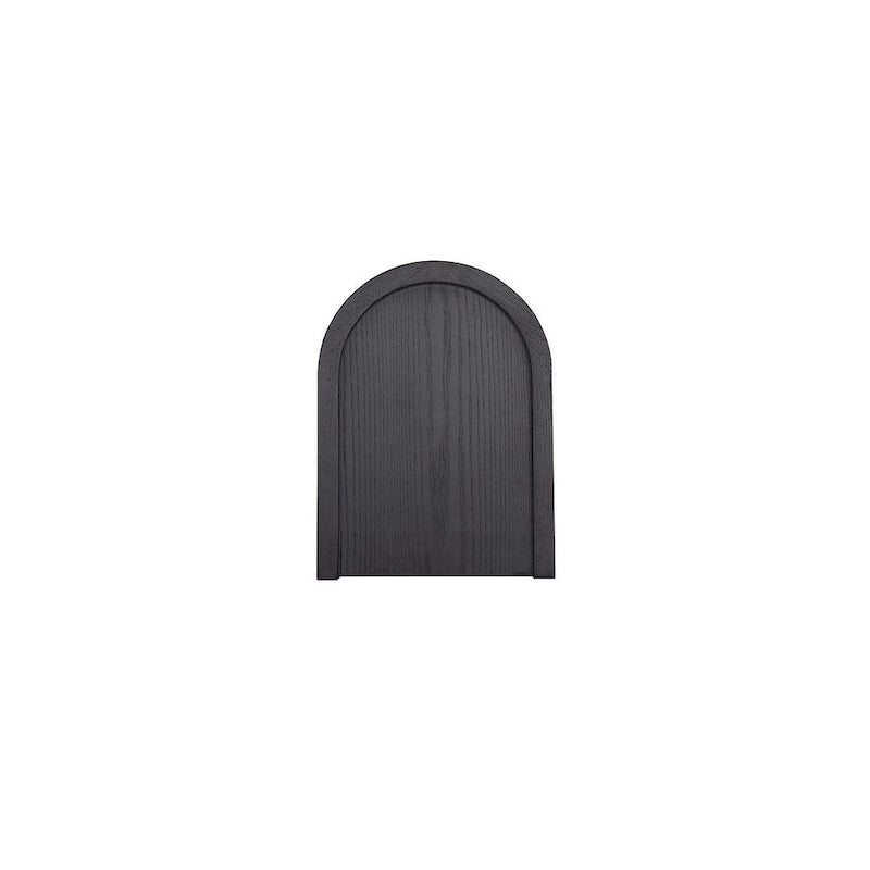 Table d'appoint — Noir avec rotin tressé naturel
