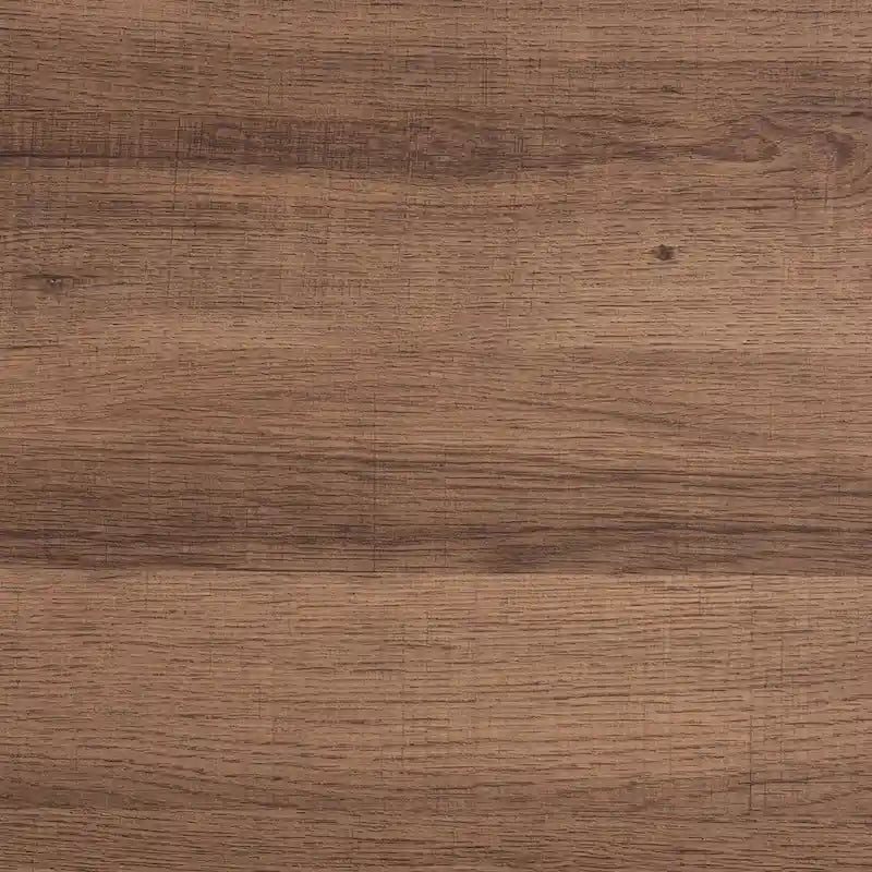 Modern Industrial-Style Coffee Table with Walnut-Finish Wood and Black Metal