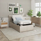 Sommier électrique Twin XL / Queen / King Split — Design zéro jeu, mode zéro gravité, inclut des arrêts matelas