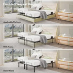 Sommier électrique Twin XL / Queen / King Split — Design zéro jeu, mode zéro gravité, inclut des arrêts matelas