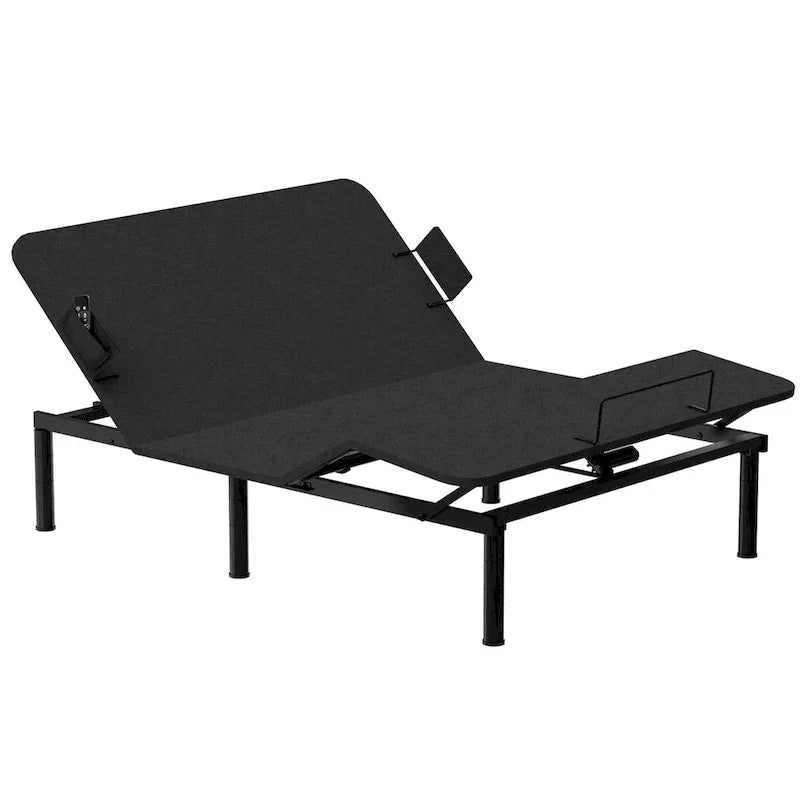 Sommier électrique Twin XL / Queen / King Split — Design zéro jeu, mode zéro gravité, inclut des arrêts matelas