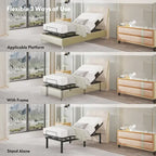 Sommier électrique Twin XL / Queen / King Split — Design zéro jeu, mode zéro gravité, inclut des arrêts matelas