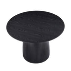 Table à manger ronde Table de cuisine Table à manger pour petit espace en MDF pour 4-6 personnes - D 47.24 x H 49.63