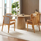 Table à manger ronde Table de cuisine Table à manger pour petit espace en MDF pour 4-6 personnes - D 47.24 x H 49.63