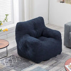 Faux Fur Bean Bag Chair — Living Room Floor Sofa, Bedroom Lounge Chair