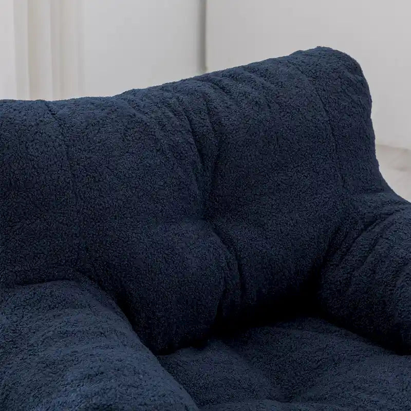 Faux Fur Bean Bag Chair — Living Room Floor Sofa, Bedroom Lounge Chair