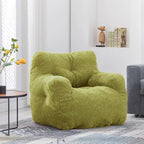 Faux Fur Bean Bag Chair — Living Room Floor Sofa, Bedroom Lounge Chair