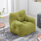 Faux Fur Bean Bag Chair — Living Room Floor Sofa, Bedroom Lounge Chair