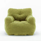 Faux Fur Bean Bag Chair — Living Room Floor Sofa, Bedroom Lounge Chair