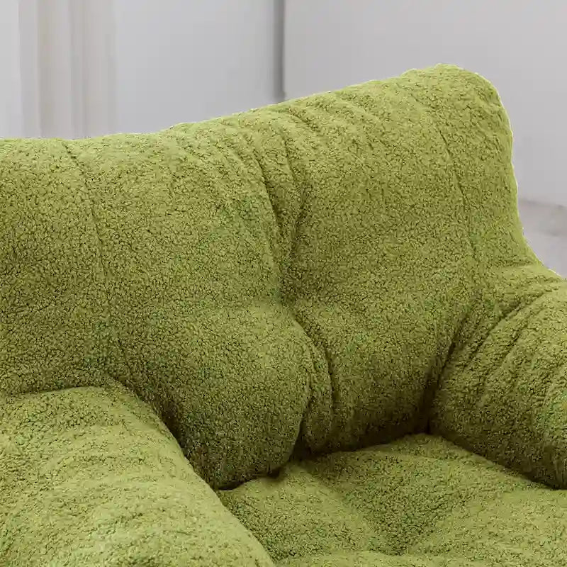 Faux Fur Bean Bag Chair — Living Room Floor Sofa, Bedroom Lounge Chair