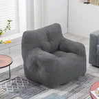 Faux Fur Bean Bag Chair — Living Room Floor Sofa, Bedroom Lounge Chair