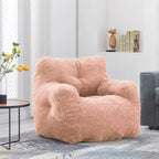 Faux Fur Bean Bag Chair — Living Room Floor Sofa, Bedroom Lounge Chair