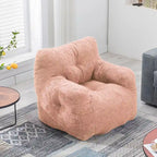 Faux Fur Bean Bag Chair — Living Room Floor Sofa, Bedroom Lounge Chair