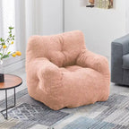 Faux Fur Bean Bag Chair — Living Room Floor Sofa, Bedroom Lounge Chair
