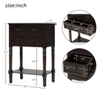 Table console/table d'appoint étroite et fine pour expresso avec 3 tiroirs et 1 étagère inférieure - 60,2 cm L x 33 cm l x 79 cm H