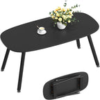 Folding Coffee Table Rustic Farmhouse Coffee Tables - 31.5D x 15.7W x 17.7H