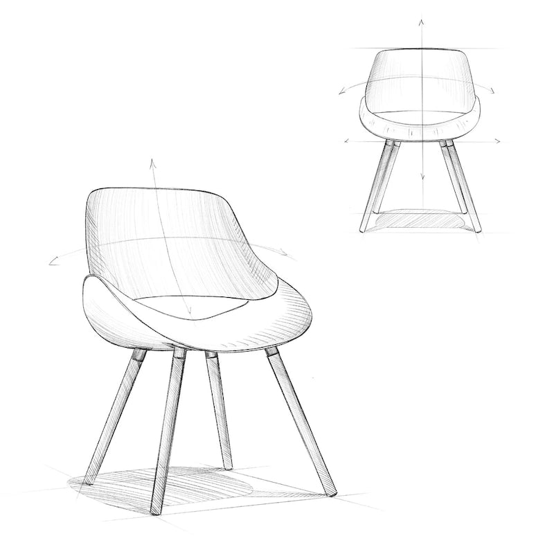 Chaise de salle à manger en bois — Similicuir crème (P 57,9 x L 53,1 x H 78,5 cm)