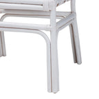 Chaise de salle à manger Bohème en rotin blanc
