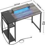 Bureau gaming de 39,4 po avec LED