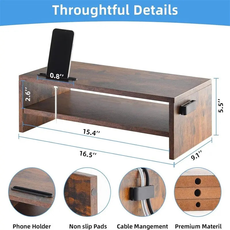 2 Tier Computer Monitor Stand