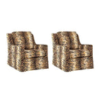 Rustic-Style Swivel Rocking Chair